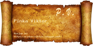 Pinka Viktor névjegykártya